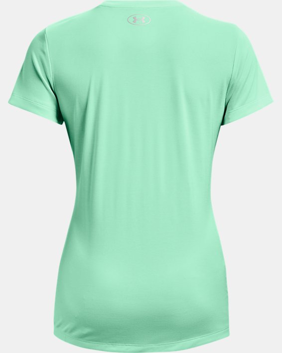 Women's UA Tech™ Twist Logo Short Sleeve, Green, pdpMainDesktop image number 5